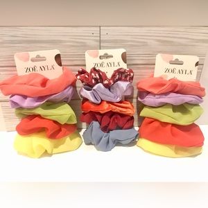 Bright Scrunchies 3 Large Packs/ 15 in Total NWT